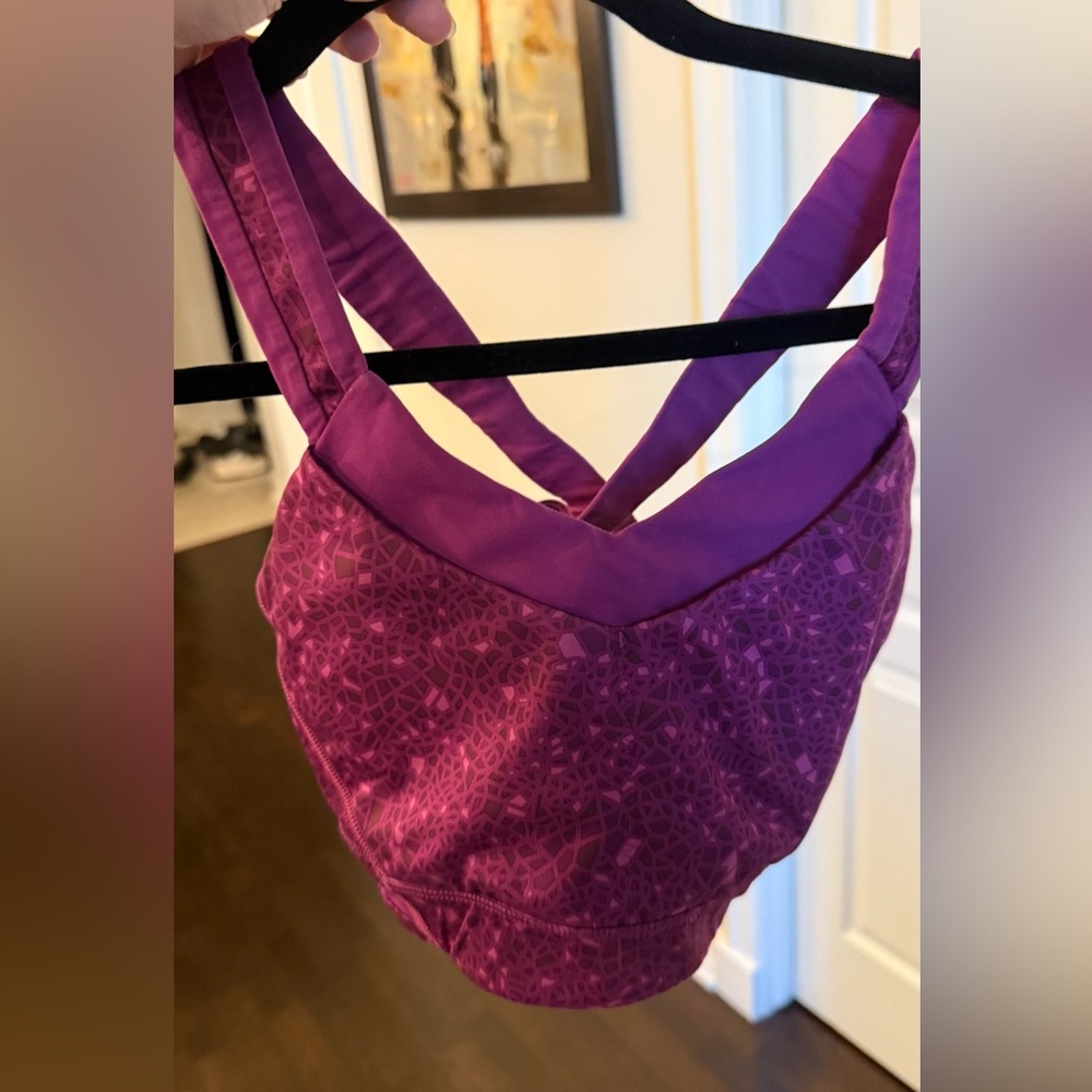 Lululemon Rack Pack Bra Paradise Geo Regal Plum Multi / Regal Plum size 4 - Picture 6 of 10
